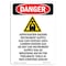 Signmission OSHA Danger Sign, Asphyxiation Hazard, 14in X 10in Rigid Plastic, 10" W, 14" L, Portrait OS-DS-P-1014-V-2397 - alternate 1